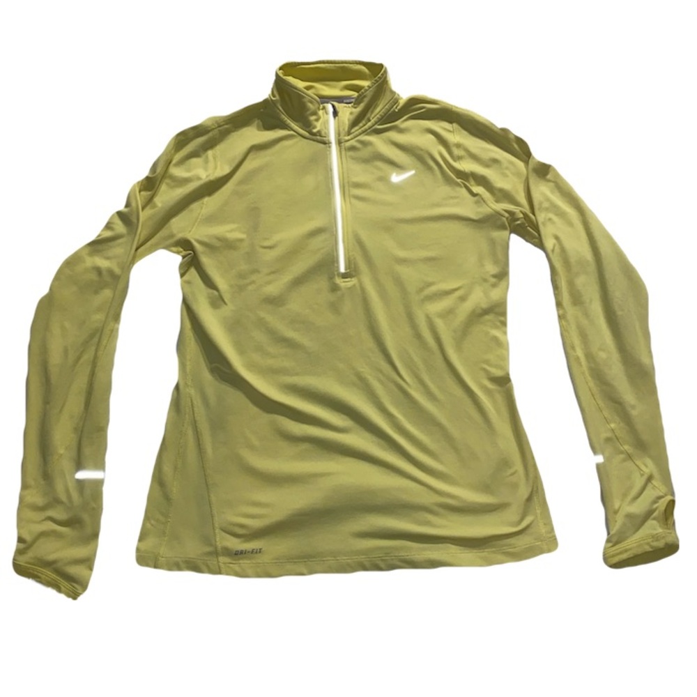 Yellow Reflective Dri Fit Nike Zip Up Fleece ✔️